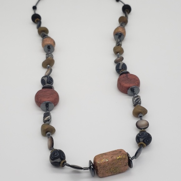 Handmade Polymer Bead Necklace - Picture 3 of 11